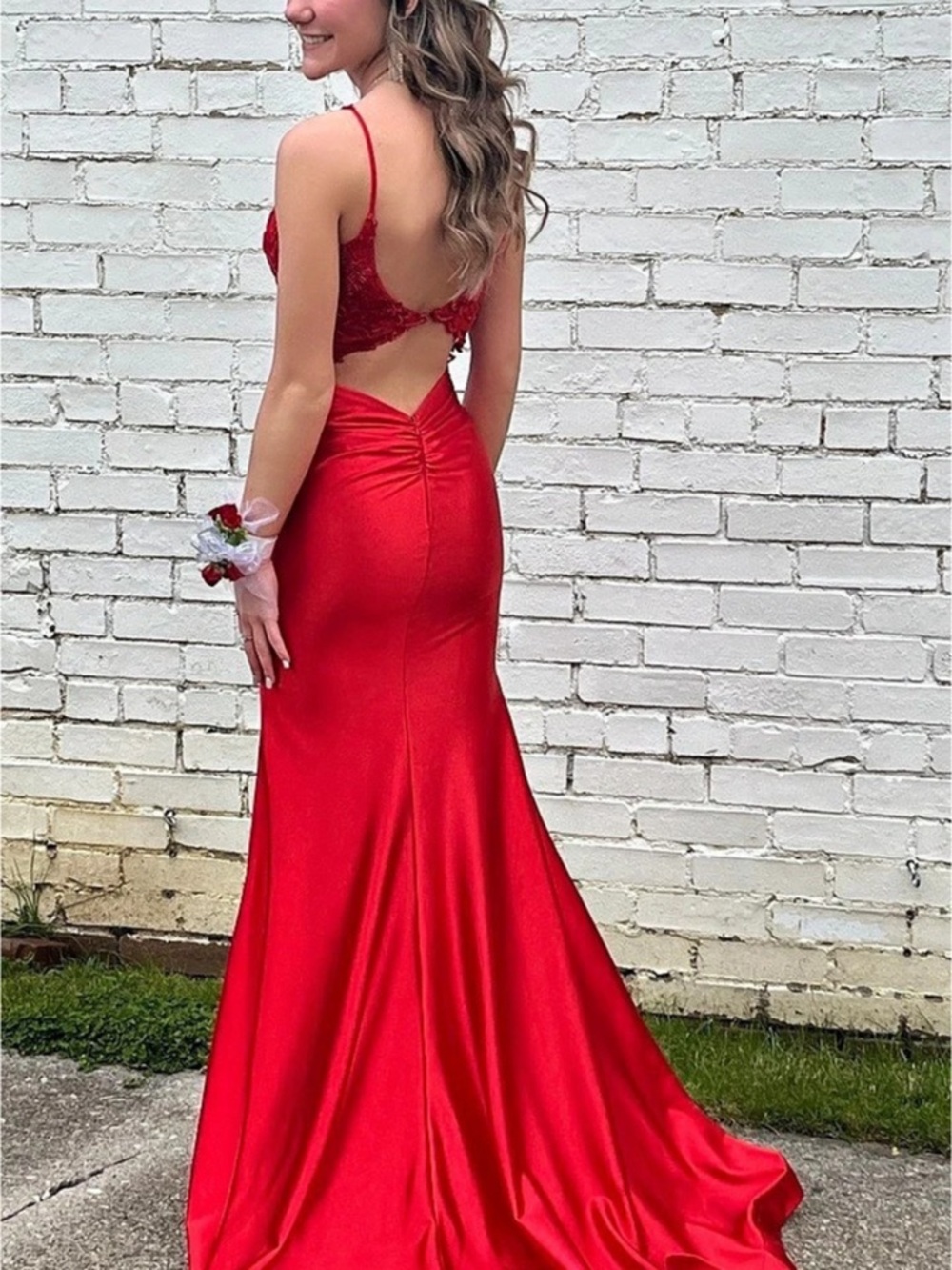 BLUSH prom Red Dress Like New
